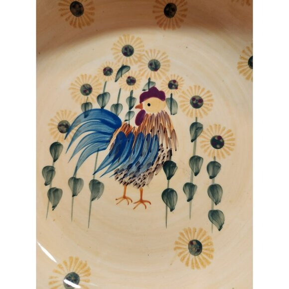 Carol Endres Pure Art Rooster and Sunflower Ceramic 8" Pasta Bowls Set of 3 - Picture 8 of 8
